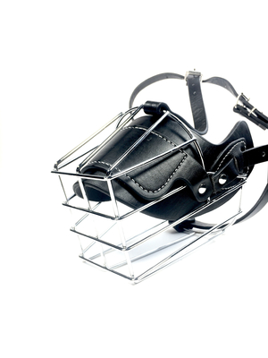 Masque à museau pour chien réglable pour gros chiens Circonférence du cou 46-53 cm Noir