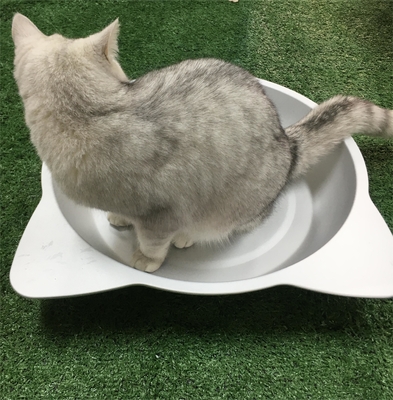 Laver à la main du matériau en aluminium en forme de bol en forme de nid de chat pour votre compagnon à fourrure