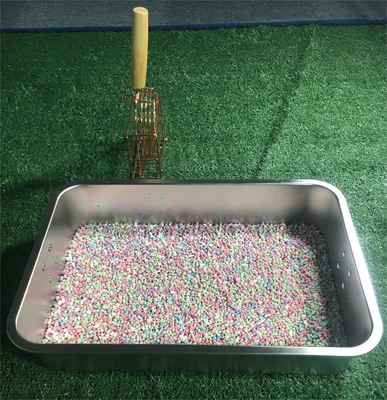 Bassin à litière pour chat en acier inoxydable 45x30x10 cm Type ouvert pratique pour le nettoyage des selles