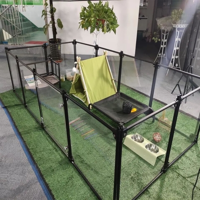 Portable Pet Playpen pour l'intérieur / extérieur Couleur personnalisée 6/8/10/12 Pcs Fermeture de bouton