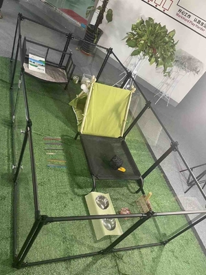 Portable Pet Playpen pour l'intérieur / extérieur Couleur personnalisée 6/8/10/12 Pcs Fermeture de bouton
