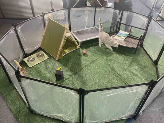 Portable Pet Playpen pour l'intérieur / extérieur Couleur personnalisée 6/8/10/12 Pcs Fermeture de bouton