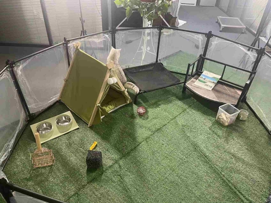 Portable Pet Playpen pour l'intérieur / extérieur Couleur personnalisée 6/8/10/12 Pcs Fermeture de bouton
