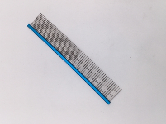 Logo personnalisé en acier inoxydable Pet Open-Knot Comb 19cmx3.2cm pour les besoins de toilettage des animaux de compagnie