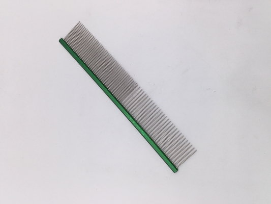 Logo personnalisé en acier inoxydable Pet Open-Knot Comb 19cmx3.2cm pour les besoins de toilettage des animaux de compagnie