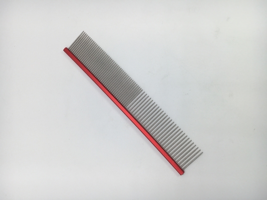 Logo personnalisé en acier inoxydable Pet Open-Knot Comb 19cmx3.2cm pour les besoins de toilettage des animaux de compagnie