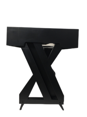 Table de levage noire en acier inoxydable Coupe pour chien Table à boire Coupe d'alimentation réglable 45*26*28cm