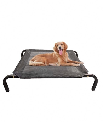 Logo personnalisé Lit de chien surélevé en aluminium moyen pour le refroidissement et les fournitures pour animaux de compagnie imperméables