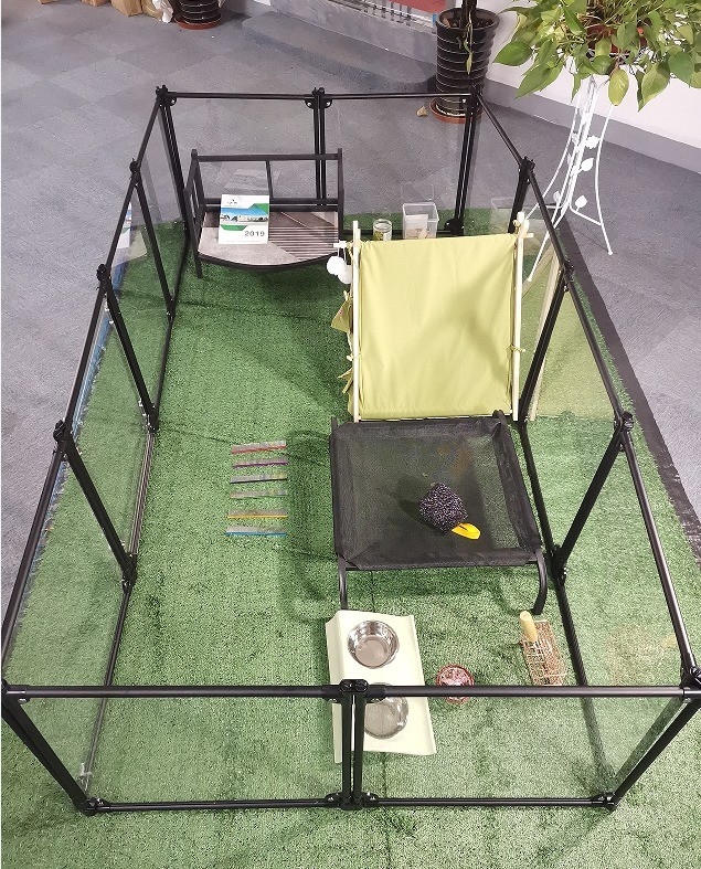Plateau de jeu de sécurité acrylique détachable pour gros chats et chiens