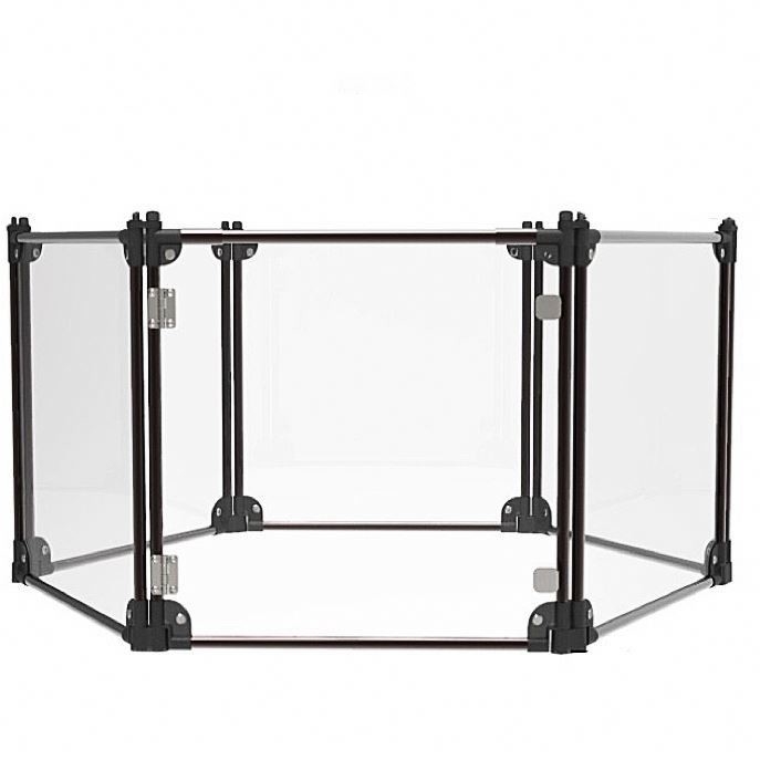 Noir 6/8/10/12 Panneaux Taille personnalisée Caneau d'exercice intérieur pour chiots petits chiens