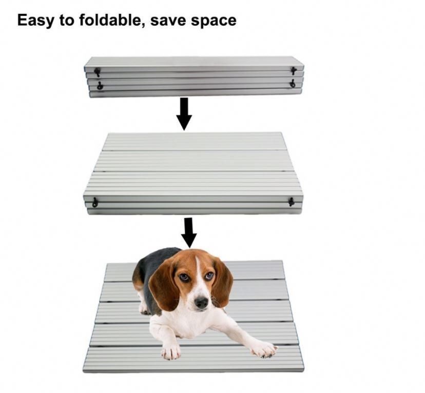 Pad de refroidissement pour animaux de compagnie avec plaque d'aluminium stockée chat chien et animaux de compagnie dissipation de chaleur pliable