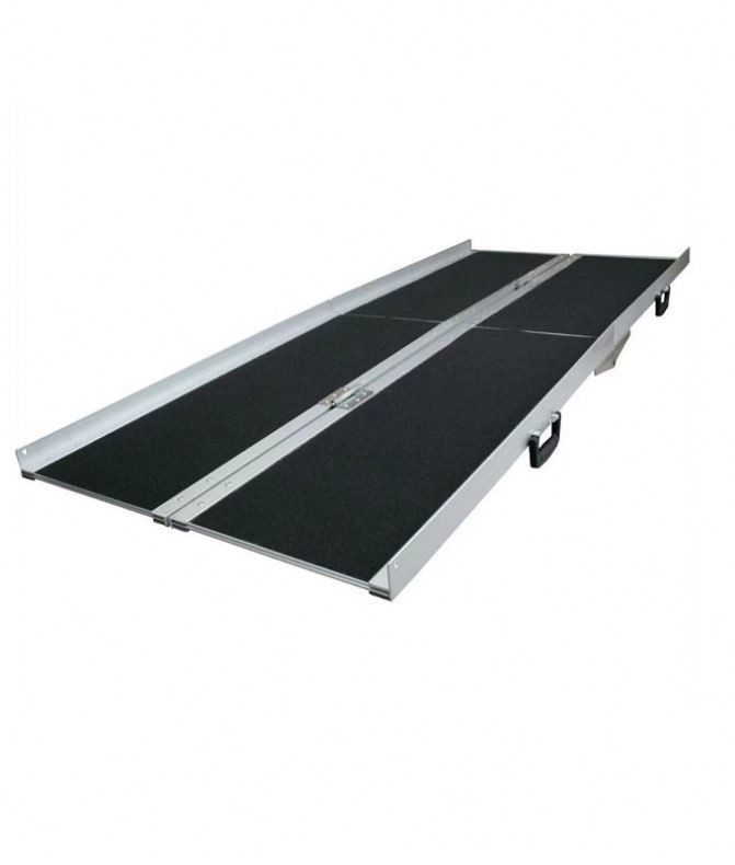 Rampe de scooter en aluminium portable pliable de 36 cm pour les marches de la maison
