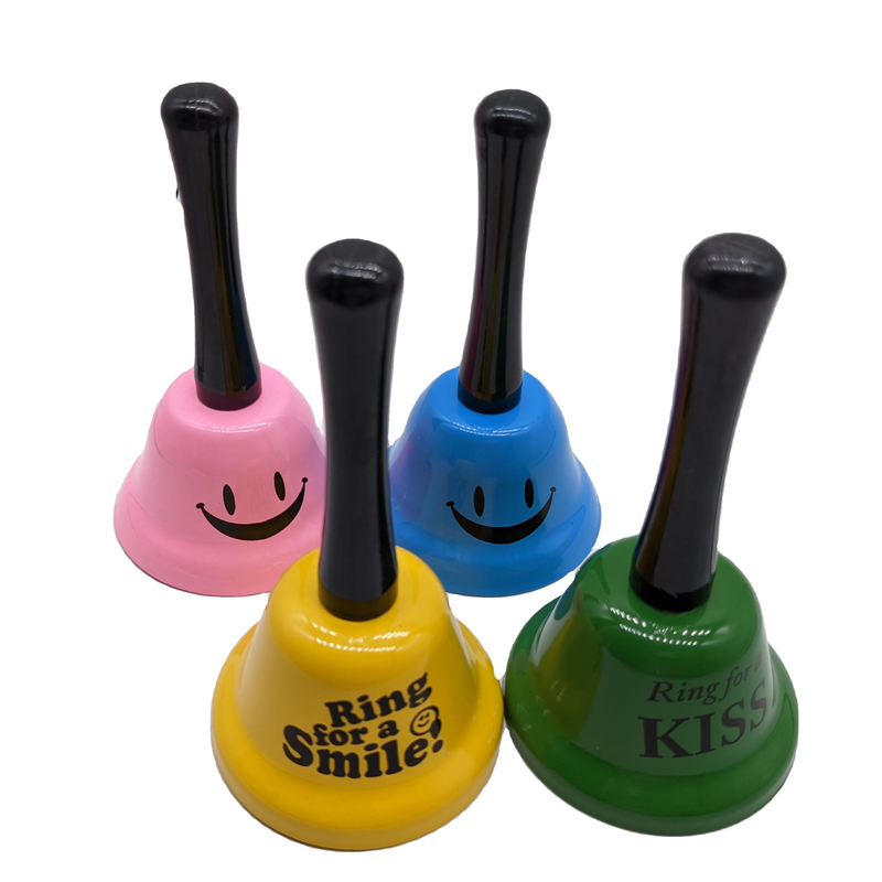 120g Logo personnalisé Poignée de bureau Bell Kiss Call Bell Cute Party Toy Ring pour la cloche à main