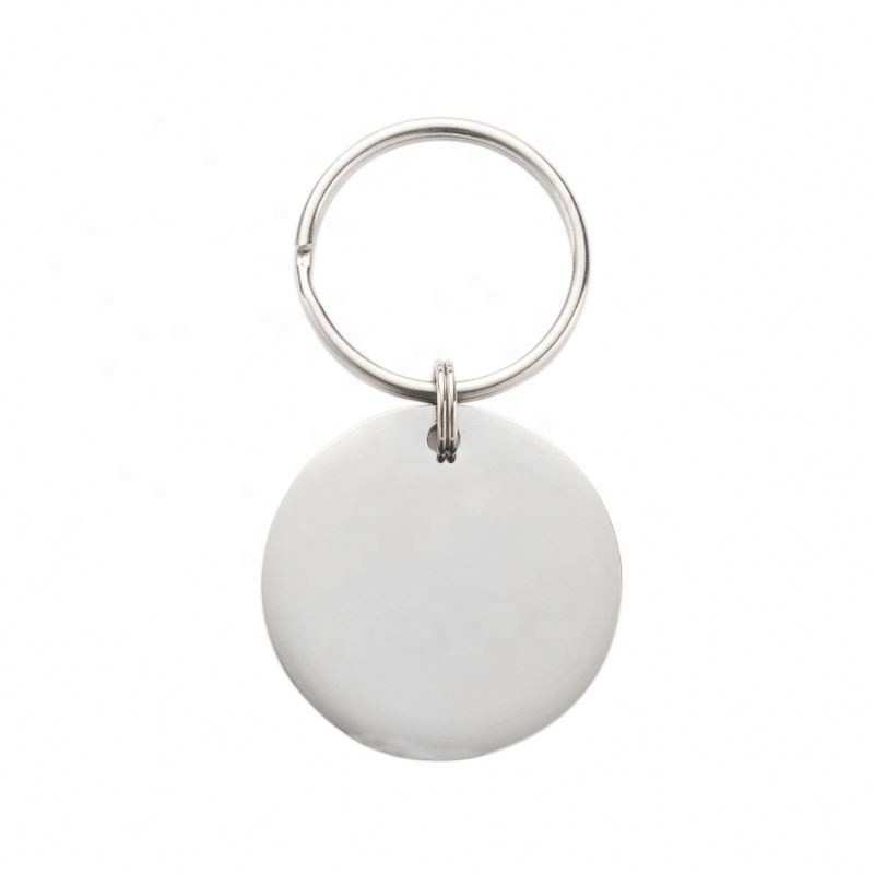Tag personnalisé en acier inoxydable cercle gravé collier de nom pour chien cadeau chat