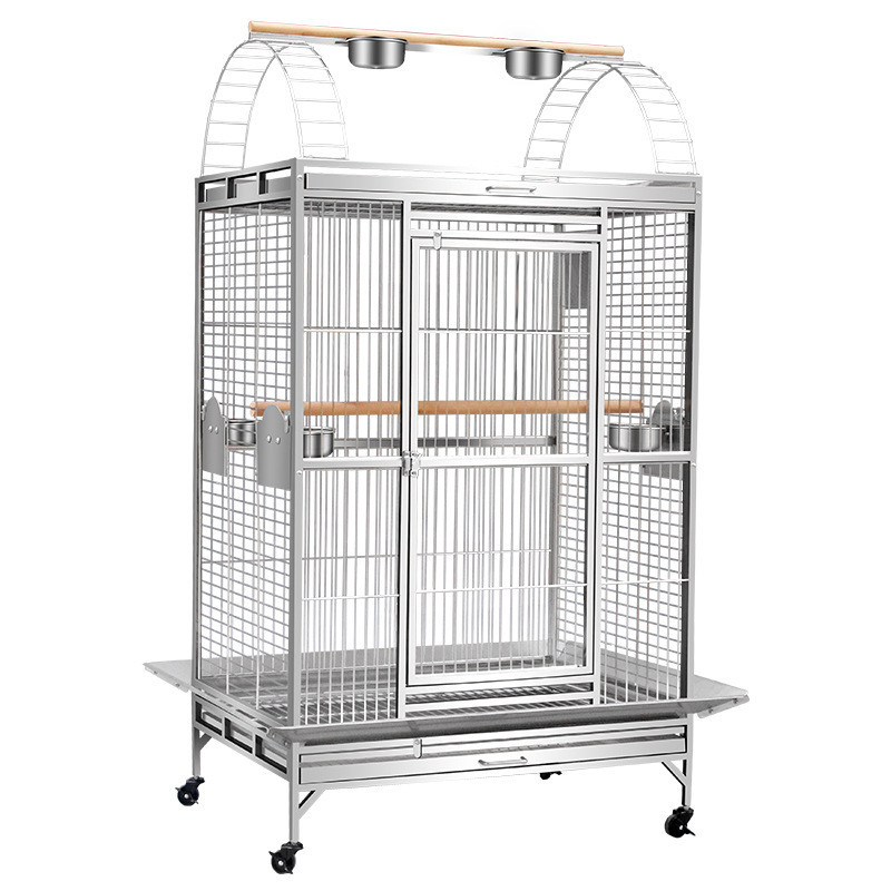 Cage de perroquet en acier métallique résistant à l'usure de grande taille