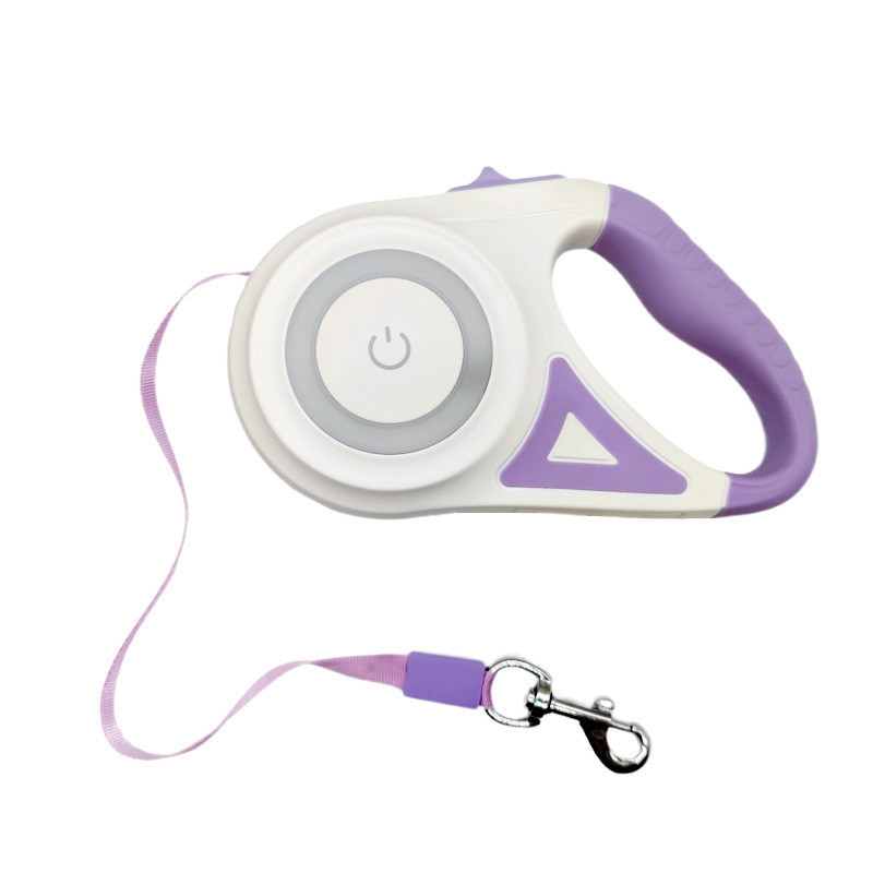 Leash automatique pour animaux de compagnie Leash rétractable pour chiens avec lumière LED réglable et durable