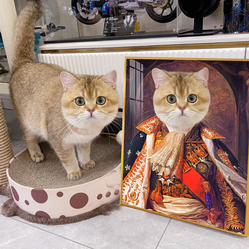 Portrait d'animal de compagnie Cadre photo en alliage d'aluminium Souvenir personnalisé pour chiens et chats