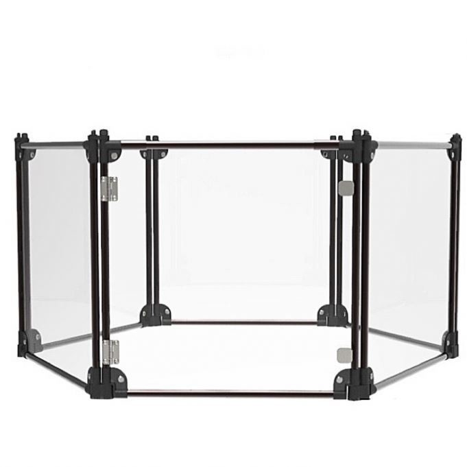 Taille personnalisée INS Wind Acrylic Clear Dog Fence pour le Corgi Teddy Protection d'isolation