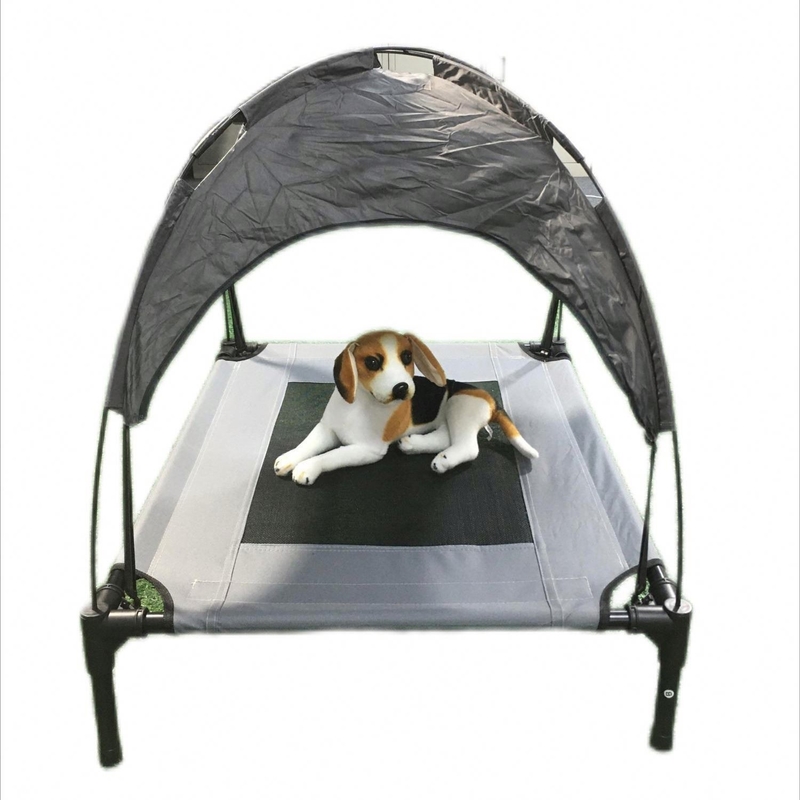 REPTILES Tente de protection solaire pour animaux de compagnie Lit surélevé pour camping d'été en plein air et cadre en alliage