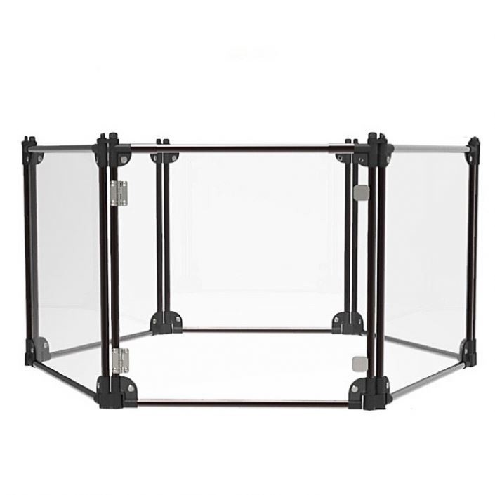 Cage pour animaux de compagnie Clôture transparente acrylique pour chien pour une combinaison libre de taille moyenne à grande