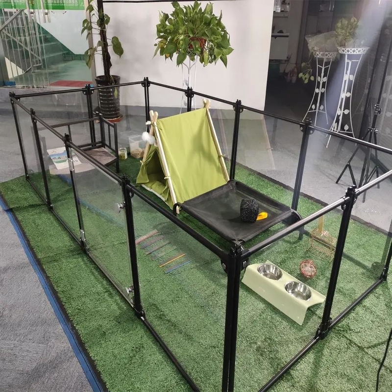 Portable Pet Playpen pour l'intérieur / extérieur Couleur personnalisée 6/8/10/12 Pcs Fermeture de bouton