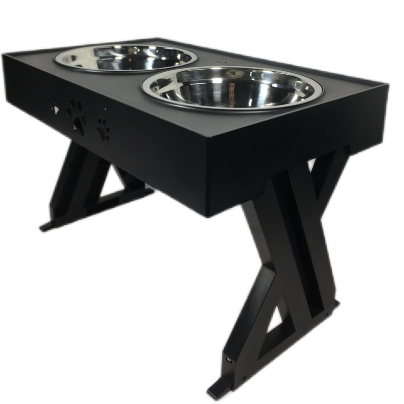 Table de levage pour animaux de compagnie Cuve à aliments en acier inoxydable Cuve à chat Cuve pliante Cuve réglable pour chien