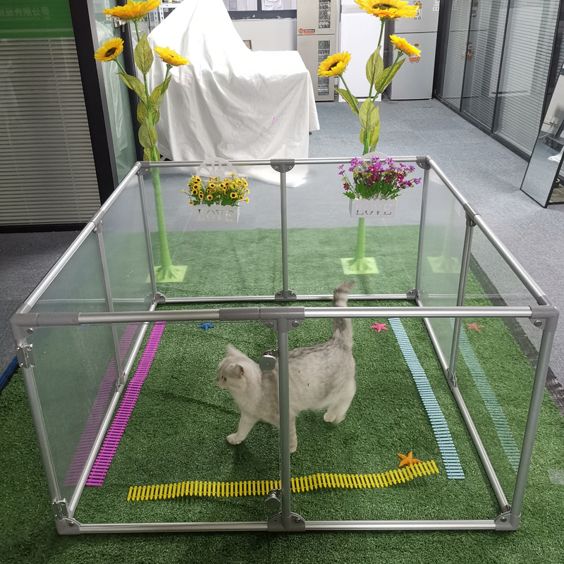 Grand espace 8/10/12 Panneaux de jeu pour chiens avec fermeture de bouton et motif animal solide